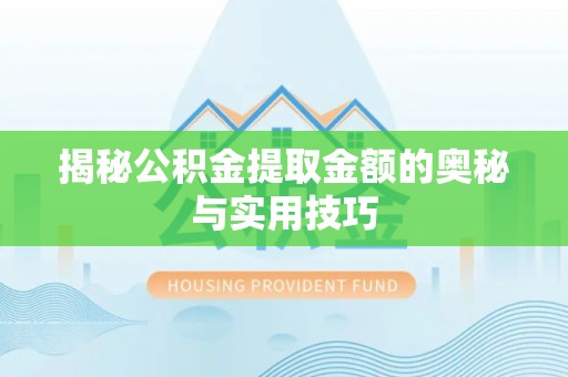 宁夏揭秘公积金提取金额的奥秘与实用技巧