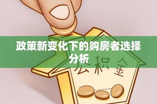 宁夏政策新变化下的购房者选择分析