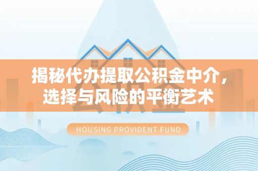 宁夏揭秘代办提取公积金中介，选择与风险的平衡艺术