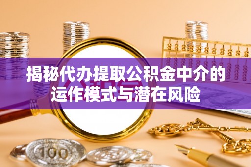 宁夏揭秘代办提取公积金中介的运作模式与潜在风险
